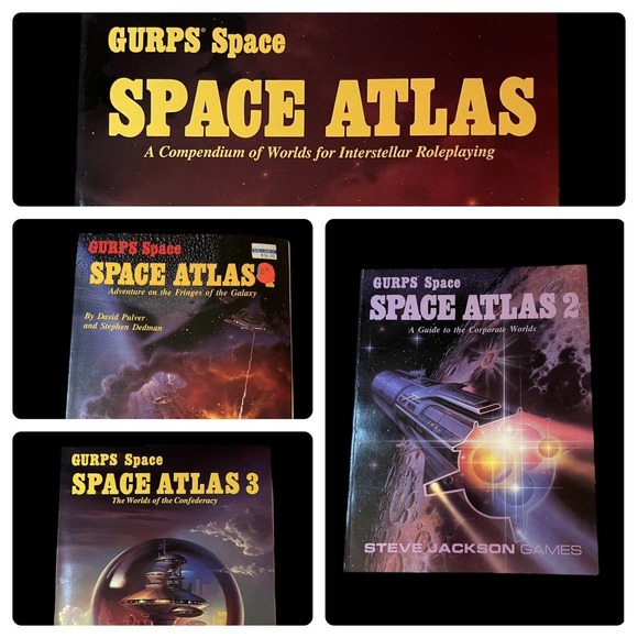 GURPS Space Space Atlas Series RPG Space Atlas Set Of Four Books! SJG - Picture 1 of 9